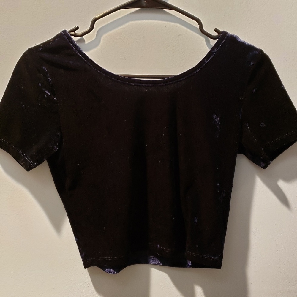 Crushed Velvet Crop Top